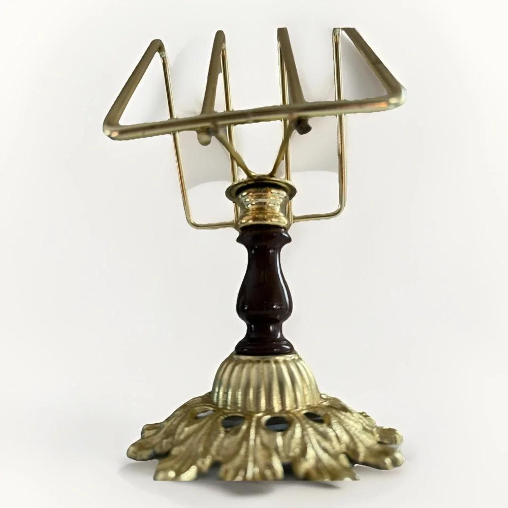 Vintage MCM Metal Brass Pedestal 9